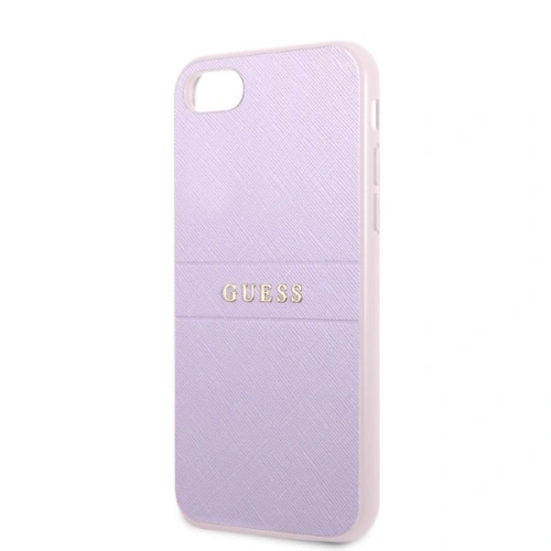 Kup Etui Guess GUHCI8PSASBPU Apple iPhone SE 2022/SE 2020/8/7 hardcase fioletowy/purple Saffiano Hot Stamp & Metal Logo - GUE2328 - {ean13} - Sklep Home Screen