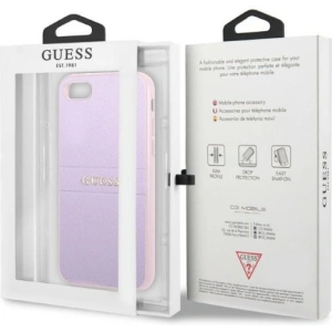 Kup Case Guess GUHCI8PSASBPU für Apple iPhone SE 2022/SE 2020/8/7 Hardcase lila/purple Saffiano Hot Stamp & Metalllogo - GUE2328 - {ean13} - Sklep Home Screen