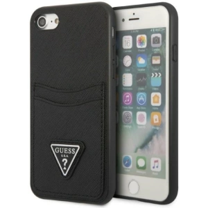 Kup Case Guess GUHCI8PSATPK Apple iPhone SE 2022/SE 2020/8/7 Hartschale schwarz/black Hartschale Saffiano Triangle Logo Kartenfach - GUE2329 - {ean13} - Sklep Home Screen