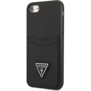 Kup Case Guess GUHCI8PSATPK Apple iPhone SE 2022/SE 2020/8/7 Hartschale schwarz/black Hartschale Saffiano Triangle Logo Kartenfach - GUE2329 - {ean13} - Sklep Home Screen