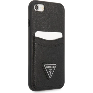 Kup Case Guess GUHCI8PSATPK Apple iPhone SE 2022/SE 2020/8/7 Hartschale schwarz/black Hartschale Saffiano Triangle Logo Kartenfach - GUE2329 - {ean13} - Sklep Home Screen