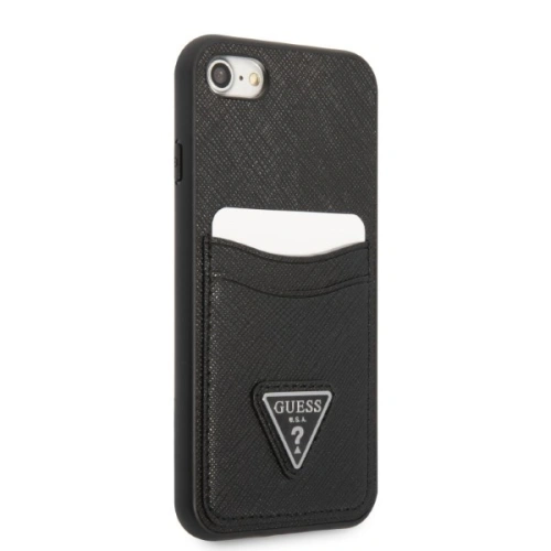 Kup Etui Guess GUHCI8PSATPK Apple iPhone SE 2022/SE 2020/8/7 hardcase czarny/black hardcase Saffiano Triangle Logo Cardslot - GUE2329 - {ean13} - Sklep Home Screen