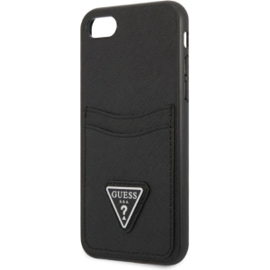 Kup Case Guess GUHCI8PSATPK Apple iPhone SE 2022/SE 2020/8/7 Hartschale schwarz/black Hartschale Saffiano Triangle Logo Kartenfach - GUE2329 - {ean13} - Sklep Home Screen