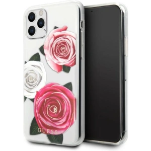 Kup Etui Guess GUHCN58ROSTRT Apple iPhone 11 Pro transparent hardcase Flower Desire Pink & White Rose - GUE2330 - {ean13} - Sklep Home Screen