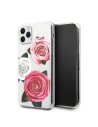 Etui Guess GUHCN58ROSTRT Apple iPhone 11 Pro transparent hardcase Floare Dorință Roz & Alb Rose