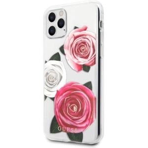 Kup Etui Guess GUHCN58ROSTRT Apple iPhone 11 Pro transparent hardcase Flower Desire Pink & White Rose - GUE2330 - {ean13} - Sklep Home Screen