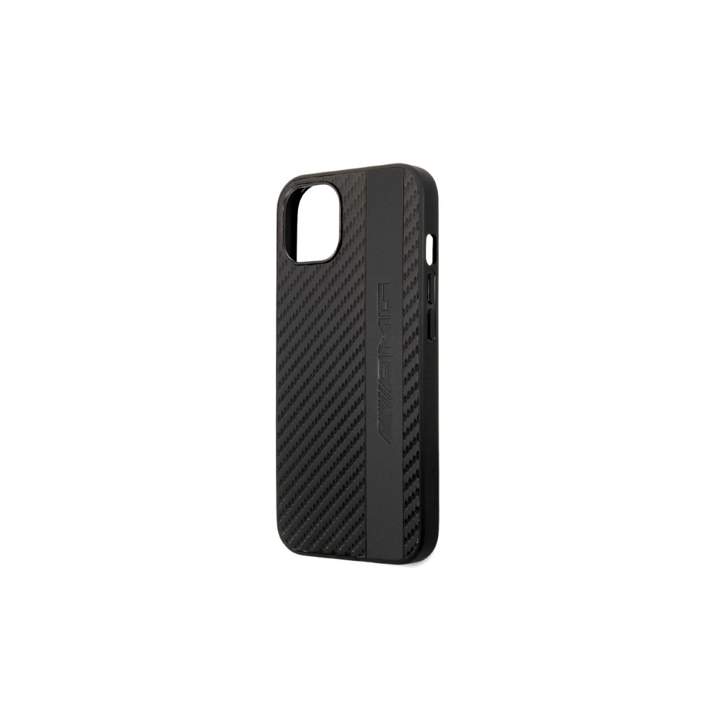 Etui Mercedes AMG AMHCP13MBLSCA Apple iPhone 13 czarny/black hardcase Carbon Stripe&Embossed