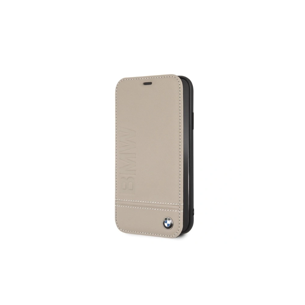 Etui BMW BMFLBKI61LLST Apple iPhone XR book beżowy/taupe Logo Imprint