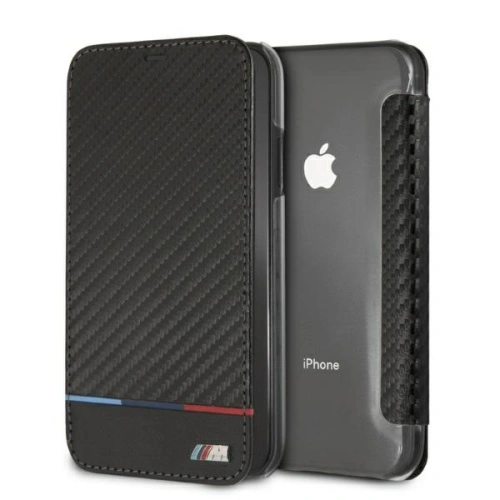 Kup Etui BMW BMTRBKI61PUCARTCBK Apple iPhone XR book negru/black Carbon Tricolor Stripe - BMW330 - {ean13} - Sklep Home Screen