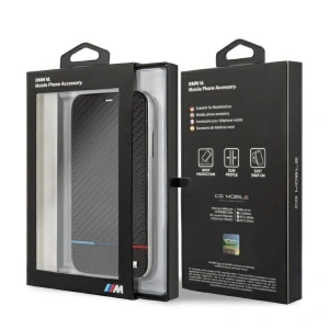 BMW BMTRBKI61PUCARTCBK Apple iPhone XR book black Carbon Tricolor Stripe