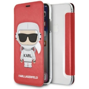 Kup Case Karl Lagerfeld KLFLBKPXKSCORE Apple iPhone XS/X Buchhülle rot/red Karl Space Cosmonaut - KLD1359 - {ean13} - Sklep Home Screen