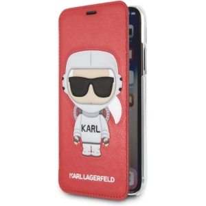 Kup Case Karl Lagerfeld KLFLBKPXKSCORE Apple iPhone XS/X Buchhülle rot/red Karl Space Cosmonaut - KLD1359 - {ean13} - Sklep Home Screen