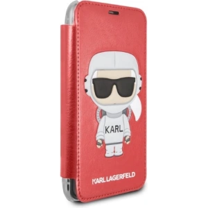 Kup Case Karl Lagerfeld KLFLBKPXKSCORE Apple iPhone XS/X Buchhülle rot/red Karl Space Cosmonaut - KLD1359 - {ean13} - Sklep Home Screen