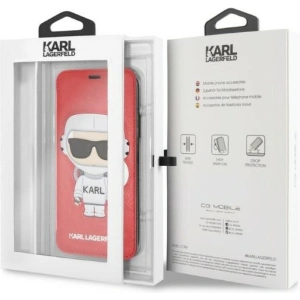 Kup Case Karl Lagerfeld KLFLBKPXKSCORE Apple iPhone XS/X Buchhülle rot/red Karl Space Cosmonaut - KLD1359 - {ean13} - Sklep Home Screen