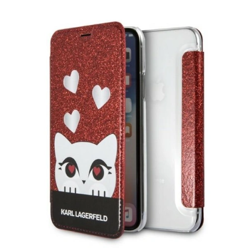 Kup Etui Karl Lagerfeld KLFLBKPXVDCRE Apple iPhone XS/X piros/piros könyv Valentine - KLD1360 - {ean13} - Sklep Home Screen