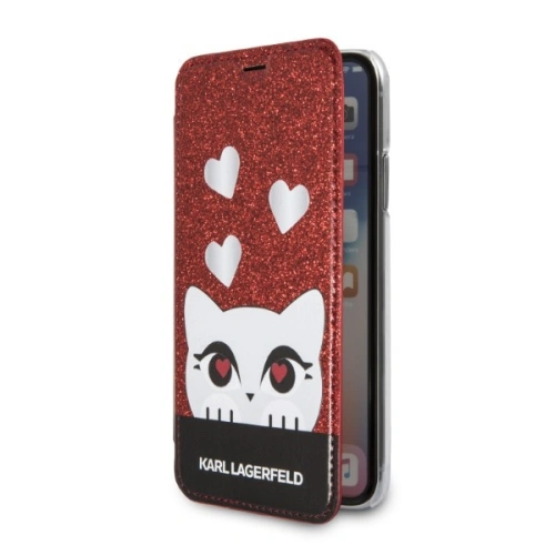 Kup Case Karl Lagerfeld KLFLBKPXVDCRE Apple iPhone XS/X rot/rot Buch Valentine - KLD1360 - {ean13} - Sklep Home Screen