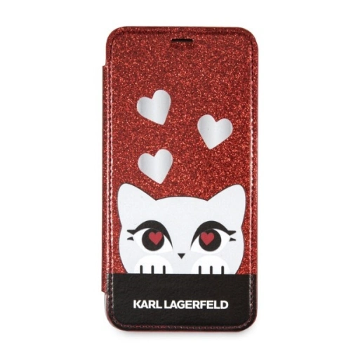 Kup Case Karl Lagerfeld KLFLBKPXVDCRE Apple iPhone XS/X rot/rot Buch Valentine - KLD1360 - {ean13} - Sklep Home Screen