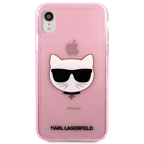 Kup Etui Karl Lagerfeld KLHCI61CHTUGLP Apple iPhone XR rózsaszín/pink hardcase Glitter Choupette - KLD1361 - {ean13} - Sklep Home Screen