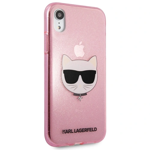 Kup Etui Karl Lagerfeld KLHCI61CHTUGLP Apple iPhone XR rózsaszín/pink hardcase Glitter Choupette - KLD1361 - {ean13} - Sklep Home Screen