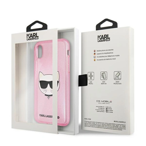 Kup Etui Karl Lagerfeld KLHCI61CHTUGLP Apple iPhone XR rózsaszín/pink hardcase Glitter Choupette - KLD1361 - {ean13} - Sklep Home Screen