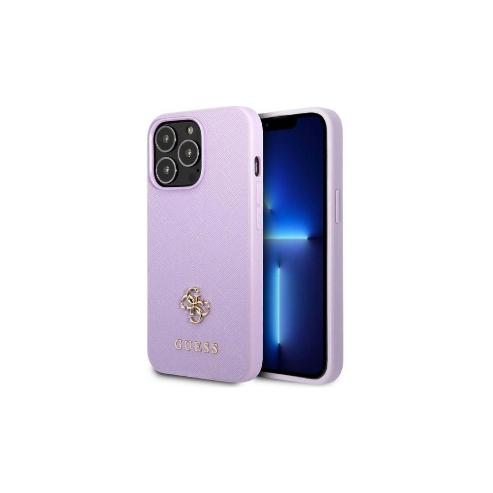 Etui Guess GUHCP13LPS4MU Apple iPhone 13 Pro purpurowy/purple hardcase Saffiano 4G Small Metal Logo