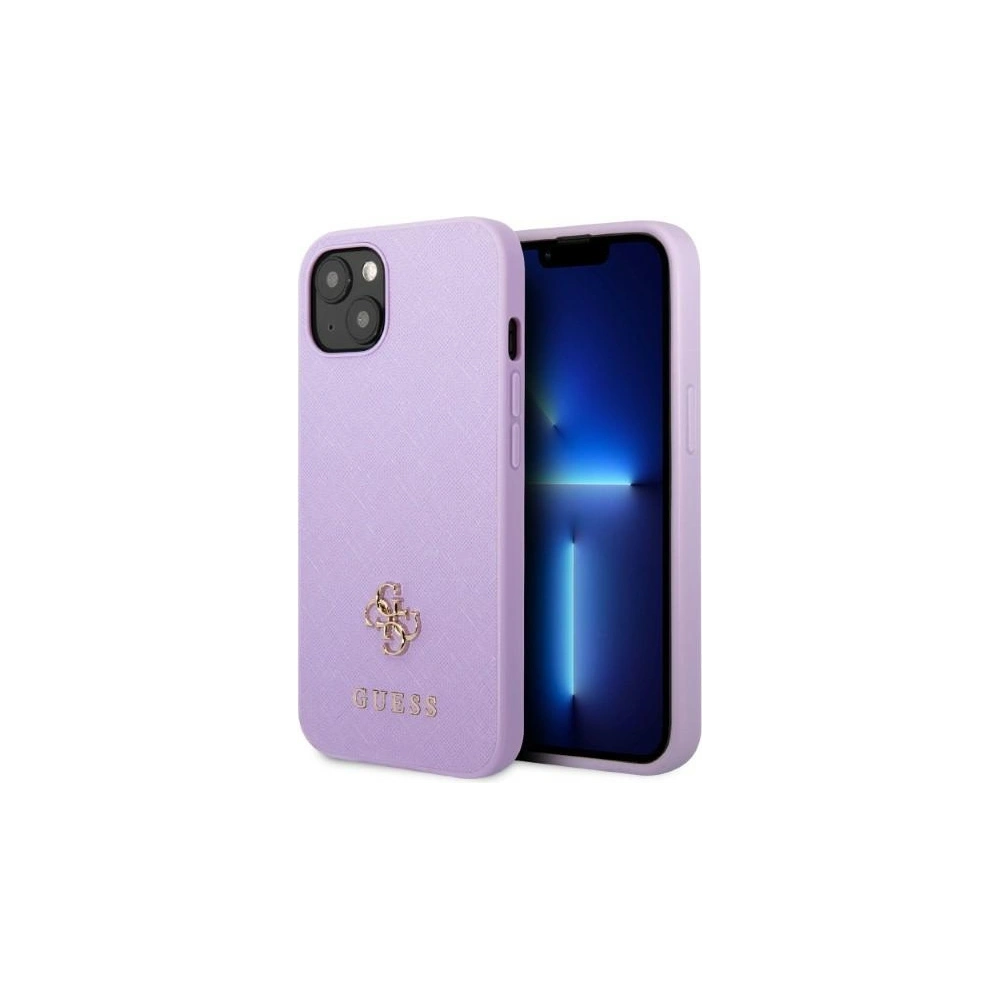 Etui Guess GUHCP13MPS4MU Apple iPhone 13 purpurowy/purple hardcase Saffiano 4G Small Metal Logo