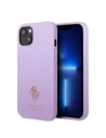 Case Guess GUHCP13SPS4MU Apple iPhone 13 mini lila/purple Hardcase Saffiano 4G kleines Metall-Logo