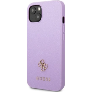 Kup Case Guess GUHCP13SPS4MU Apple iPhone 13 mini lila/purple Hardcase Saffiano 4G kleines Metall-Logo - GUE2333 - {ean13} - Sklep Home Screen
