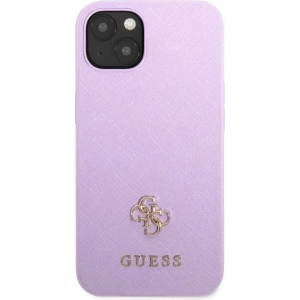 Kup Case Guess GUHCP13SPS4MU Apple iPhone 13 mini lila/purple Hardcase Saffiano 4G kleines Metall-Logo - GUE2333 - {ean13} - Sklep Home Screen