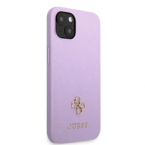 Kup Case Guess GUHCP13SPS4MU Apple iPhone 13 mini lila/purple Hardcase Saffiano 4G kleines Metall-Logo - GUE2333 - {ean13} - Sklep Home Screen