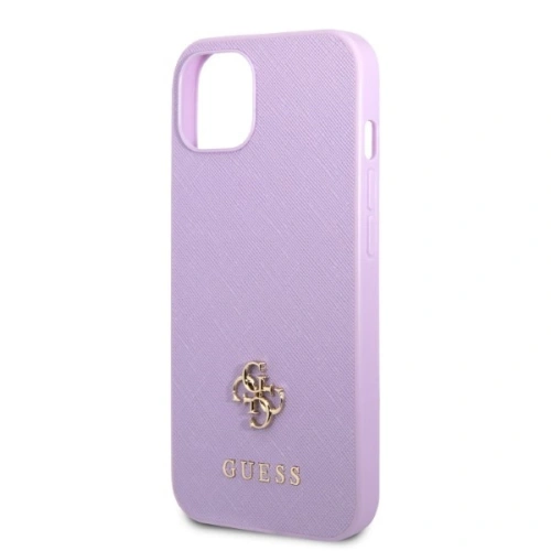 Kup Case Guess GUHCP13SPS4MU Apple iPhone 13 mini lila/purple Hardcase Saffiano 4G kleines Metall-Logo - GUE2333 - {ean13} - Sklep Home Screen