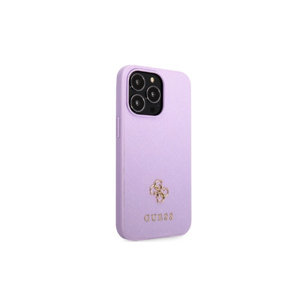 Etui Guess GUHCP13XPS4MU Apple iPhone 13 Pro Max purpurowy/purple hardcase Saffiano 4G Small Metal Logo