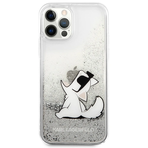 Buy Karl Lagerfeld KLHCP12LGCFS Apple iPhone 12 Pro Max silver hardcase Liquid Glitter Choupette Fun - KLD1362 - {ean13} - Home Screen Store Europe