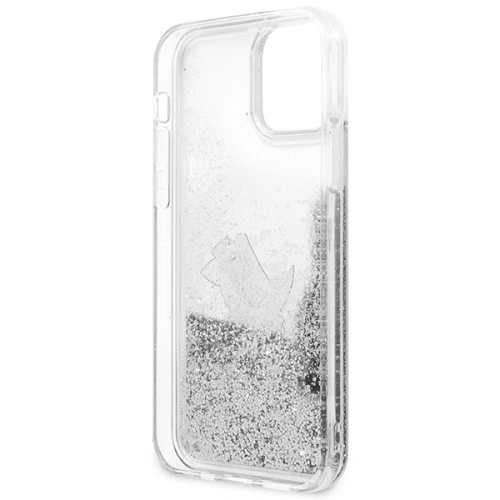 Buy Karl Lagerfeld KLHCP12LGCFS Apple iPhone 12 Pro Max silver hardcase Liquid Glitter Choupette Fun - KLD1362 - {ean13} - Home Screen Store Europe