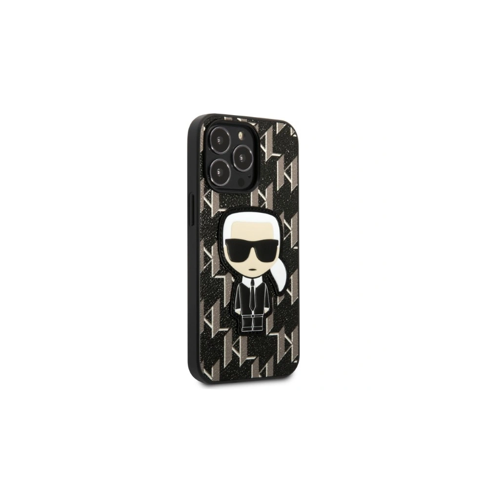 Etui Karl Lagerfeld KLHCP13LPMNIKBK Apple iPhone 13 Pro hardcase czarny/black Monogram Ikonik Patch