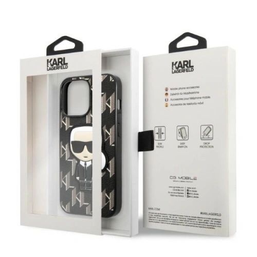 Kup Etui Karl Lagerfeld KLHCP13LPMNIKBK Apple iPhone 13 Pro hardcase černý/black Monogram Ikonik Patch - KLD1363 - {ean13} - Sklep Home Screen