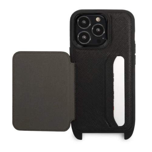 Kup Case Karl Lagerfeld KLHCP13LSAIPCK Apple iPhone 13 Pro Hardcase schwarz Saffiano Metal Ikonik - KLD1366 - {ean13} - Sklep Home Screen