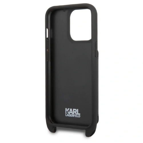 Kup Case Karl Lagerfeld KLHCP13LSAIPCK Apple iPhone 13 Pro Hardcase schwarz Saffiano Metal Ikonik - KLD1366 - {ean13} - Sklep Home Screen