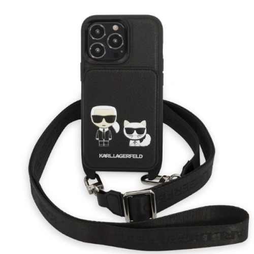 Kup Etui Karl Lagerfeld KLHCP13LSAKCHSK Apple iPhone 13 Pro kemény tok Saffiano Karl & Choupette dombornyomott - KLD1367 - {ean13} - Sklep Home Screen