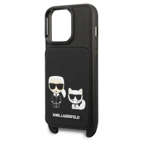 Kup Etui Karl Lagerfeld KLHCP13LSAKCHSK Apple iPhone 13 Pro kemény tok Saffiano Karl & Choupette dombornyomott - KLD1367 - {ean13} - Sklep Home Screen