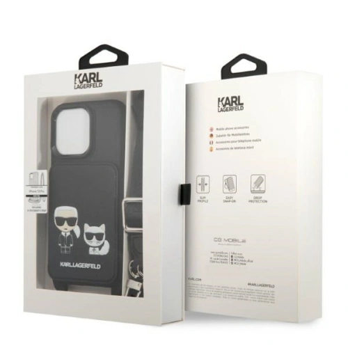 Kup Etui Karl Lagerfeld KLHCP13LSAKCHSK Apple iPhone 13 Pro kemény tok Saffiano Karl & Choupette dombornyomott - KLD1367 - {ean13} - Sklep Home Screen