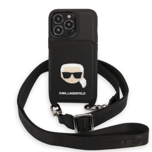 Kup Case Karl Lagerfeld KLHCP13LSAKHPK Apple iPhone 13 Pro Hardcase Saffiano Metal Karl Head - KLD1368 - {ean13} - Sklep Home Screen