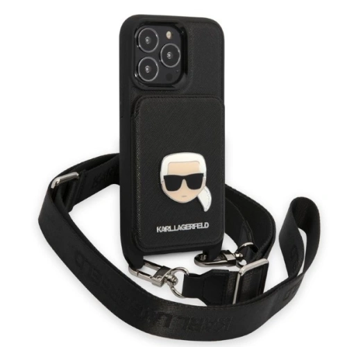 Kup Case Karl Lagerfeld KLHCP13LSAKHPK Apple iPhone 13 Pro Hardcase Saffiano Metal Karl Head - KLD1368 - {ean13} - Sklep Home Screen