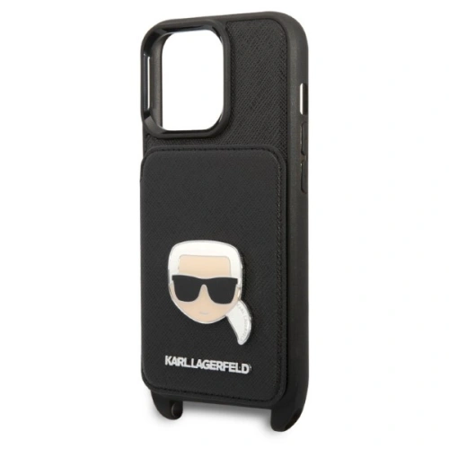 Kup Case Karl Lagerfeld KLHCP13LSAKHPK Apple iPhone 13 Pro Hardcase Saffiano Metal Karl Head - KLD1368 - {ean13} - Sklep Home Screen