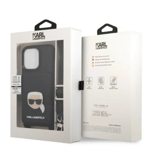 Kup Case Karl Lagerfeld KLHCP13LSAKHPK Apple iPhone 13 Pro Hardcase Saffiano Metal Karl Head - KLD1368 - {ean13} - Sklep Home Screen