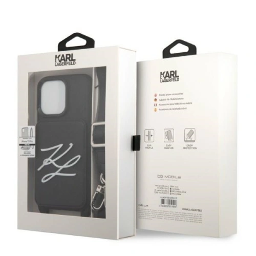 Kup Etui Karl Lagerfeld KLHCP13LSAKLCK Apple iPhone 13 Pro hardcase černý/black Saffiano Autograph - KLD1369 - {ean13} - Sklep Home Screen