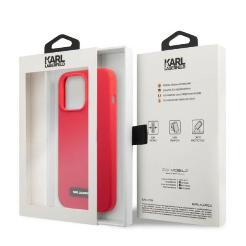 Kup Etui Karl Lagerfeld KLHCP13LSLMP1R Apple iPhone 13 Pro hardcase roșu/red Silicone Plaque - KLD1371 - {ean13} - Sklep Home Screen