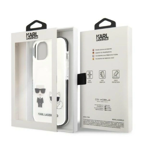 Kup Case Karl Lagerfeld KLHCP13MTPEKCW Apple iPhone 13 Hardcase weiß/white Karl&Choupette - KLD1379 - {ean13} - Sklep Home Screen