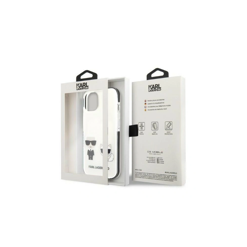 Etui Karl Lagerfeld KLHCP13MTPEKCW Apple iPhone 13 hardcase biały/white Karl&Choupette
