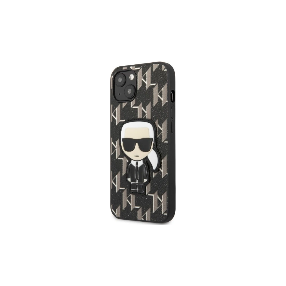 Etui Karl Lagerfeld KLHCP13SPMNIKBK Apple iPhone 13 mini hardcase czarny/black Monogram Ikonik Patch